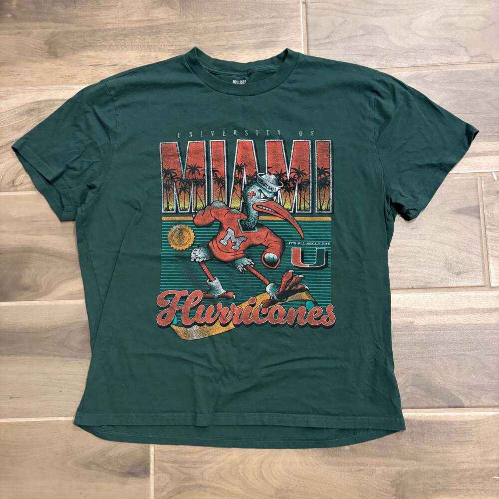 Men's Boxy University of Miami Hurricanes Graphic Tee XL